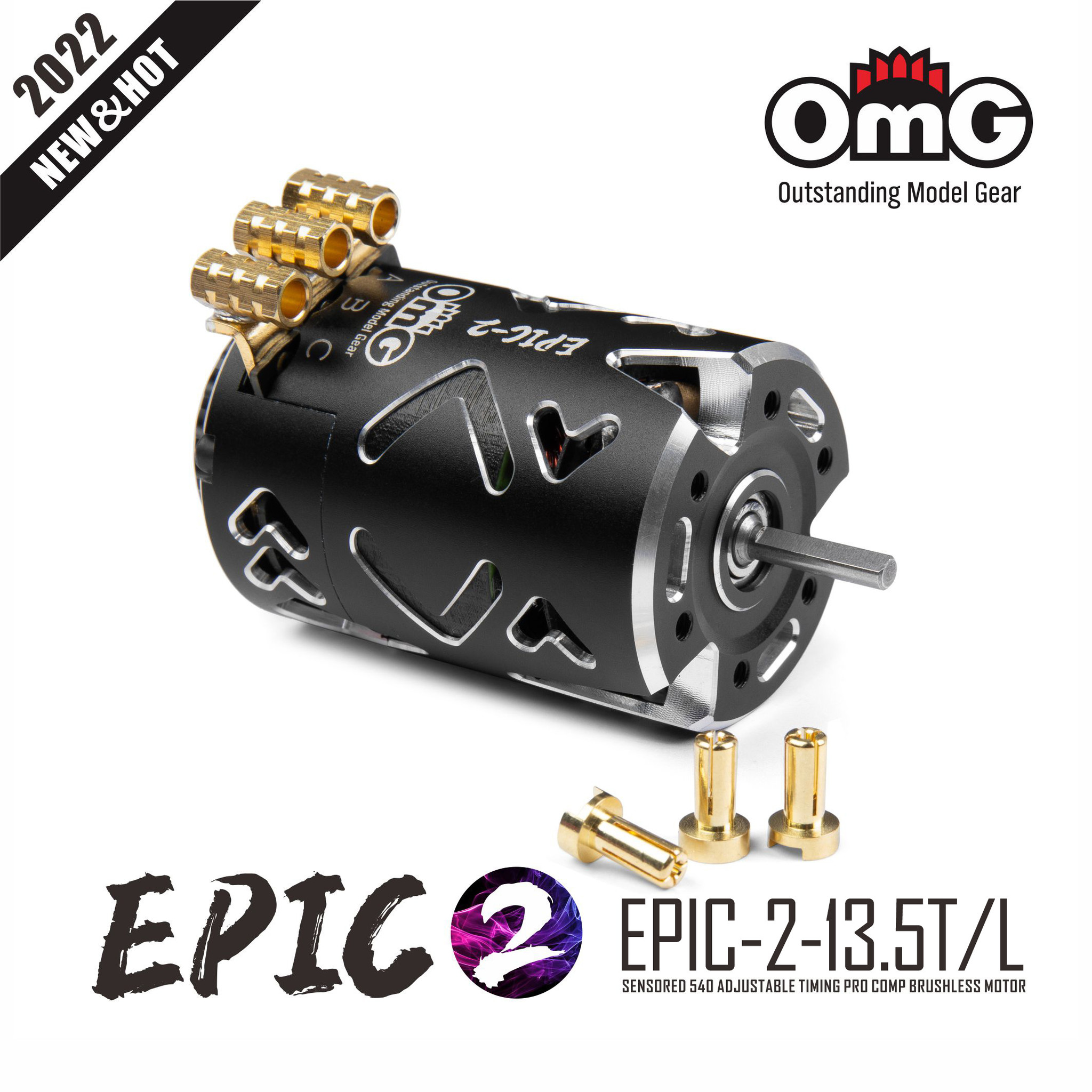 OMG EPIC-2 13.5T Motor - Black OMG EPIC-2 13.5T Motor - Black