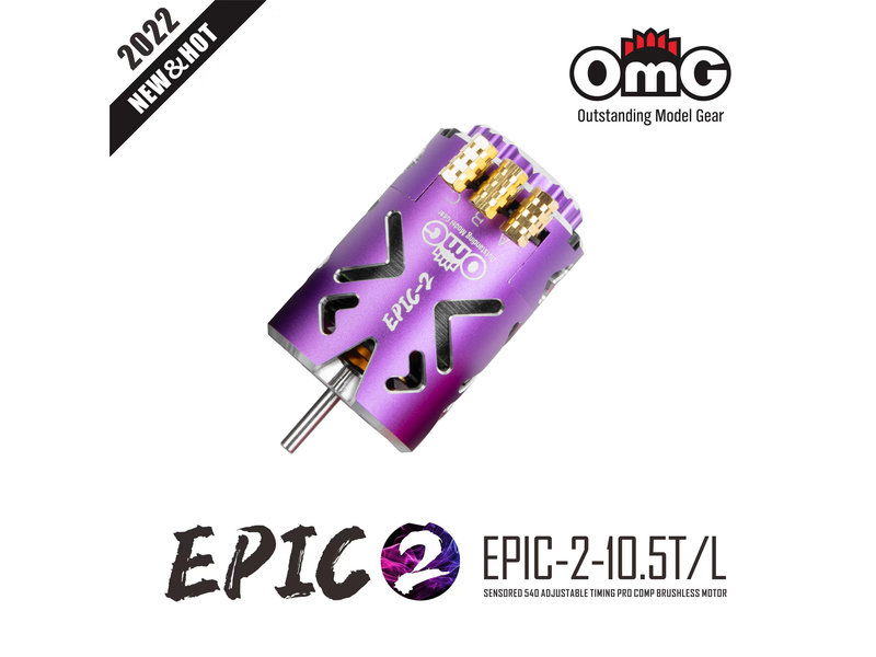 RC OMG EPIC-2-10.5T/L/VT - EPIC-2 Brushless Motor 10.5T / Color: Purple