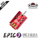 RC OMG EPIC-2-10.5T/L/RD - EPIC-2 Brushless Motor 10.5T / Color: Red