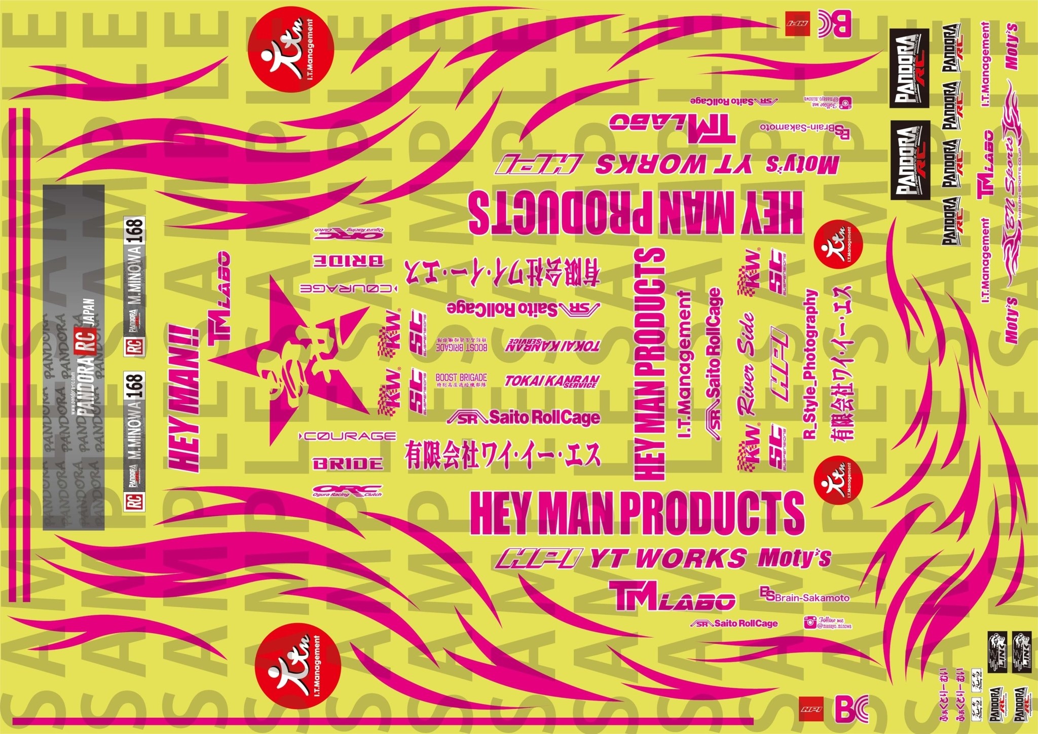Pandora RC Masayo Minowa Spec. Decal Set Pandora RC Masayo Minowa Spec. Decal Set