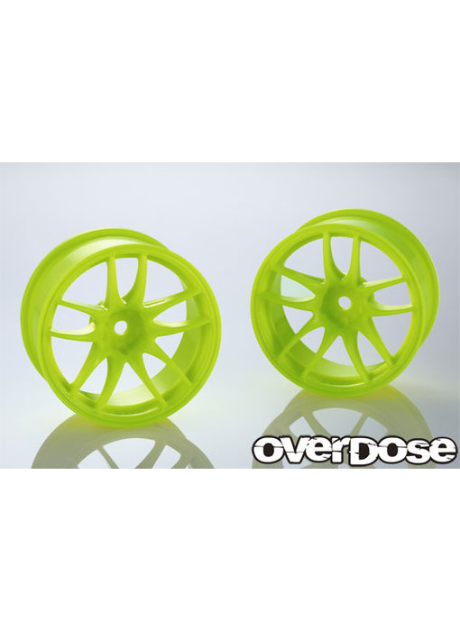 Overdose R-SPEC Work Emotion CR Kiwami 26mm / Lime Yellow / 7mm (2)