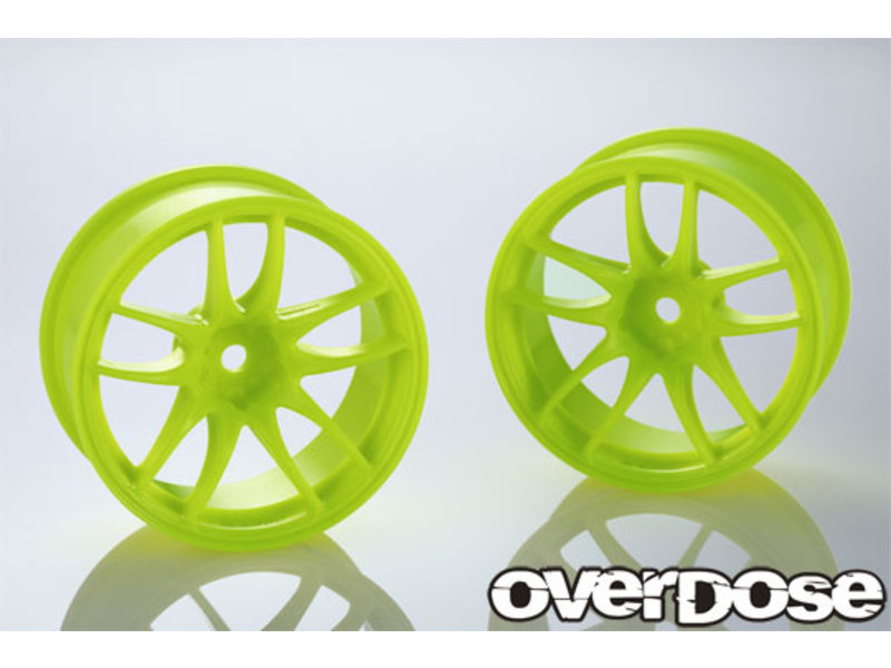 Overdose R-SPEC Work Emotion CR Kiwami 26mm / Color: Lime Yellow / Offset: 7mm (2pcs)