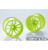 Overdose R-SPEC Work Emotion CR Kiwami 30mm / Color: Lime Yellow / Offset: 9mm (2pcs)