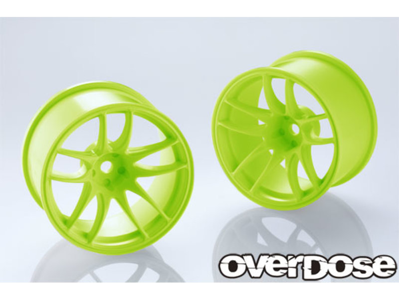 Overdose R-SPEC Work Emotion CR Kiwami 30mm / Color: Lime Yellow / Offset: 9mm (2pcs)