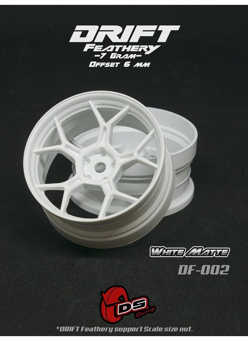 DS Racing DF 5Y Spoke Wheel (2) / White Matte / 6mm