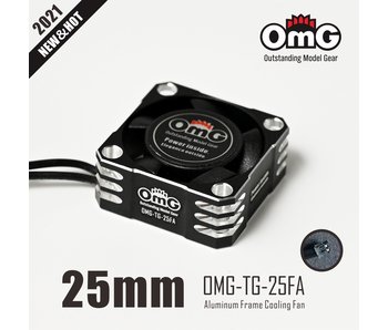 RC OMG Alum. Frame Cooling Fan for ESC / 25mm / Black