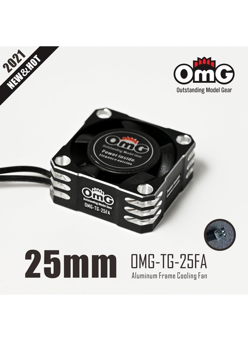 RC OMG Alum. Frame Cooling Fan for ESC / 25mm / Black