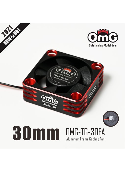 RC OMG Alum. Frame Cooling Fan for ESC / 30mm / Red