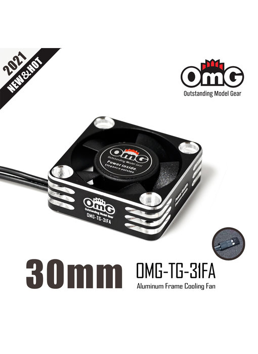 RC OMG Alum. Frame Cooling Fan / 30mm / Black