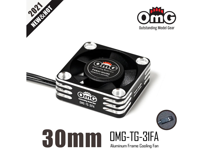 RC OMG Aluminum Frame High Speed Cooling Fan / Size: 30mm / Color: Black