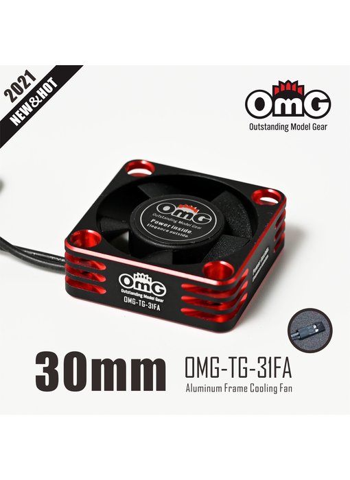 RC OMG Alum. Frame Cooling Fan / 30mm / Red