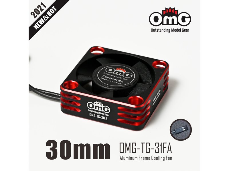 RC OMG Aluminum Frame High Speed Cooling Fan / Size: 30mm / Color: Red