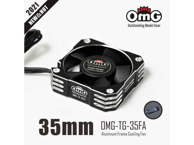 RC OMG Aluminum Frame High Speed Cooling Fan / Size: 35mm / Color: Black