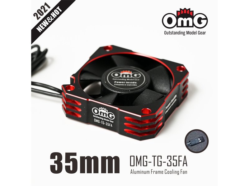 RC OMG Aluminum Frame High Speed Cooling Fan / Size: 35mm / Color: Red