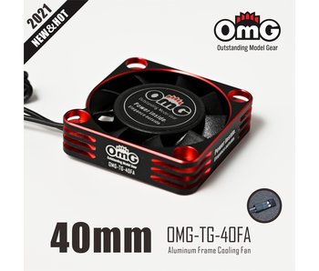 RC OMG Alum. Frame Cooling Fan / 40mm / Red
