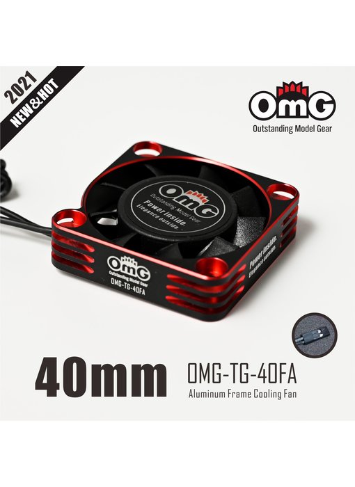 RC OMG Alum. Frame Cooling Fan / 40mm / Red