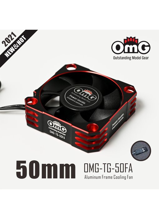 RC OMG Alum. Frame Cooling Fan / 50mm / Red