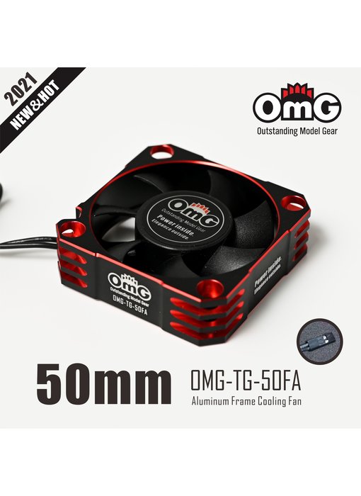 RC OMG Alum. Frame Cooling Fan / 50mm / Red