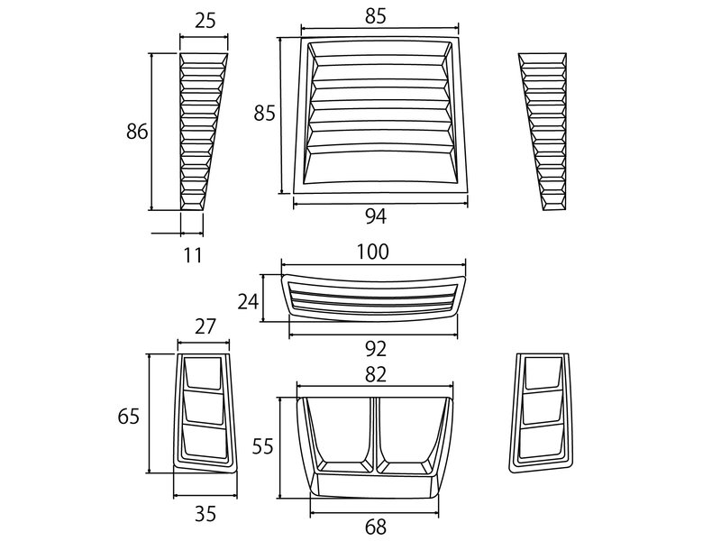 Pandora RC Duct Parts Set