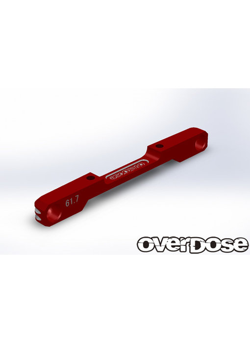 Overdose Alum. Low Mount Suspension Mount 61.7mm TC for GALM series / Red