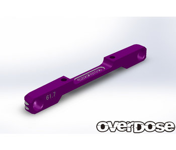 Overdose Alum. Low Mount Suspension Mount 61.7mm TC for GALM series / Purple