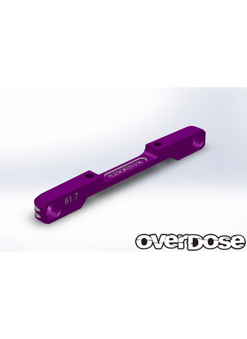Overdose Alum. Low Mount Suspension Mount 61.7mm TC for GALM series / Purple