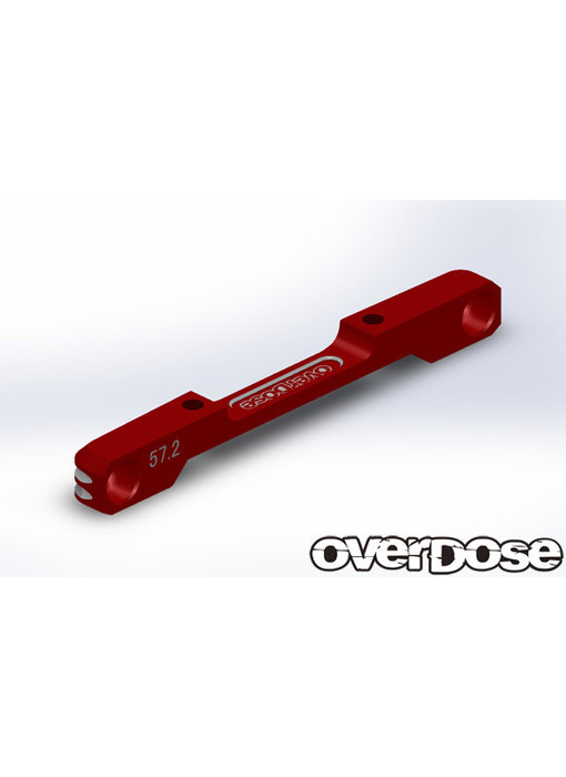 Overdose Alum. Low Mount Suspension Mount 57.2mm TC for GALM series / Red