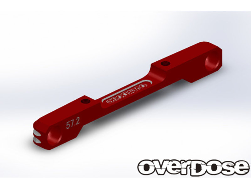 Overdose Aluminum Low Mount Suspension Mount 57.2mm TC for GALM series / Color: Red