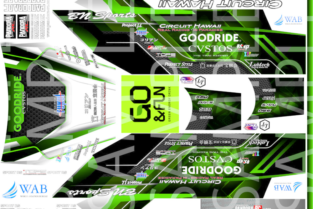 Pandora RC Jin Horino Spec. Decal Set Pandora RC Jin Horino Spec. Decal Set