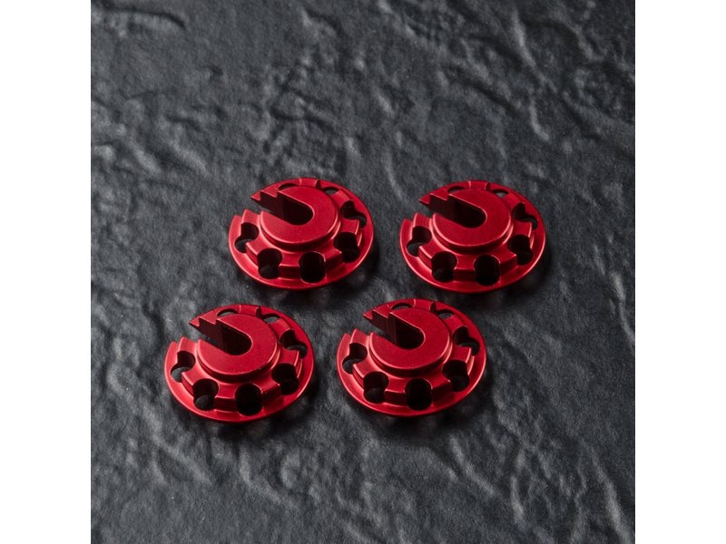 MST Lightweight Lowered Aluminium Shocks Mount (4pcs) / Color: Red