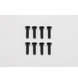 Yokomo ZC-F2510 - Steel Hex Screw Flat Head M2.5 × 10mm (8pcs)