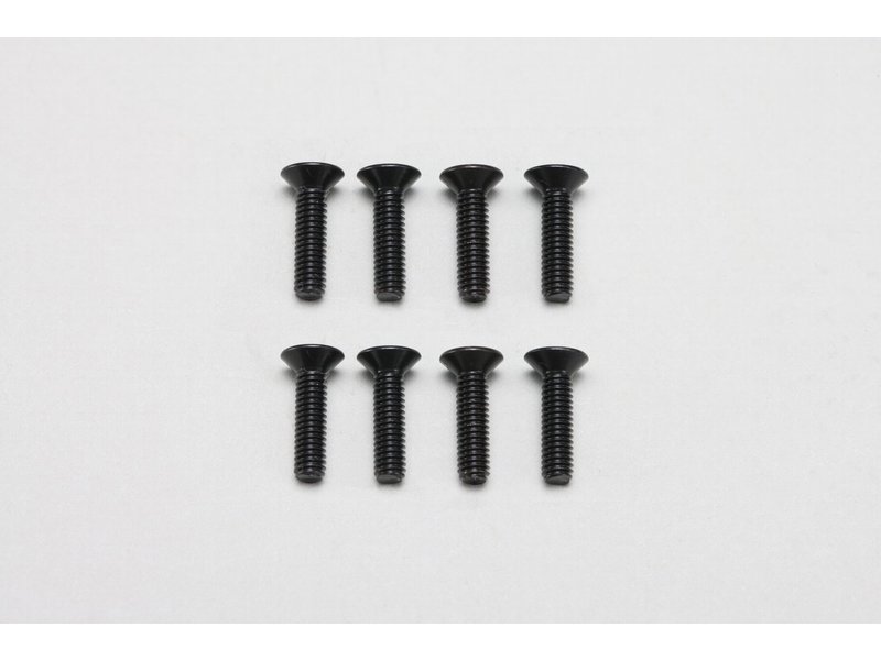 Yokomo ZC-F2510 - Steel Hex Screw Flat Head M2.5 × 10mm (8pcs)