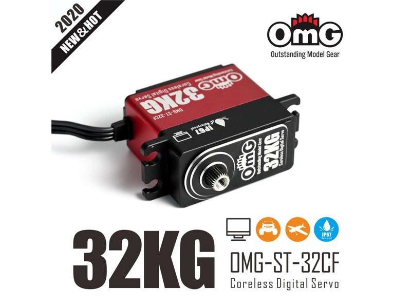 RC OMG ST-32CF/RD - 32kg Full Metal Standard Waterproof Digital Coreless Servo / Red