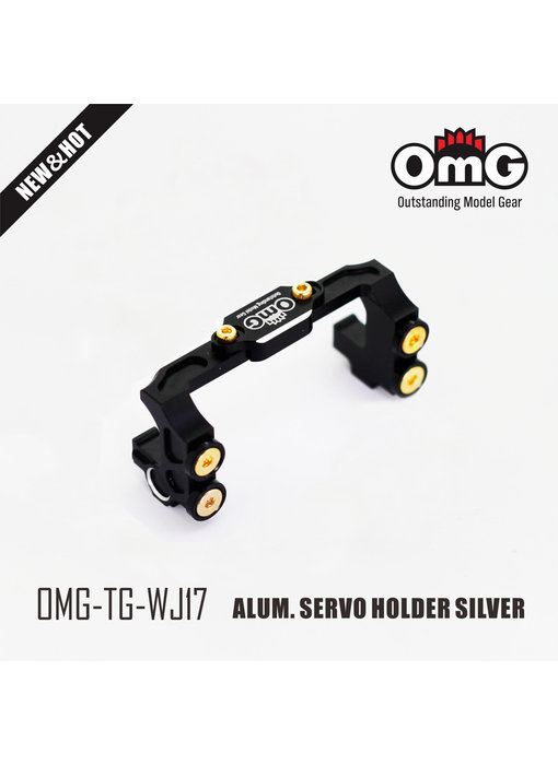 RC OMG Aluminium Servo Holder - Black