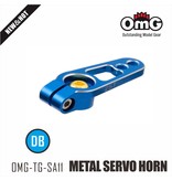 RC OMG TG-SA11/DB - Metal Servo Horn with Steel Screws 25T - Blue