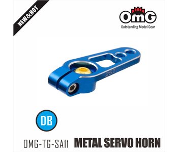 RC OMG Metal Servo Horn with Steel Screws 25T - Blue