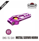 RC OMG TG-SA11/VT - Metal Servo Horn with Steel Screws 25T - Purple