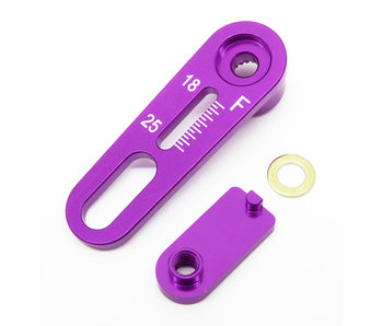 WRAP-UP Next Adjust Range Servo Horn 18-25mm for Futaba / Purple