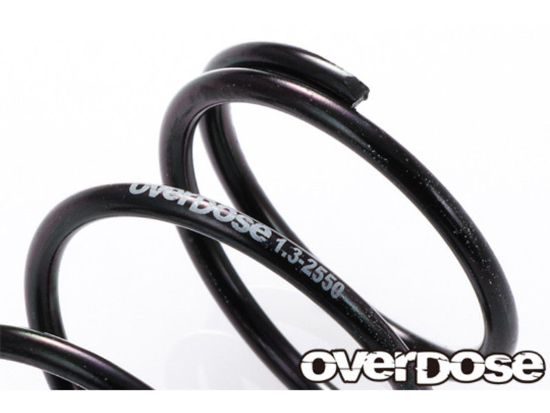 Overdose High Performance Shock Spring 1.3-2550 φ1.3, 5 coil, 25mm (2pcs)