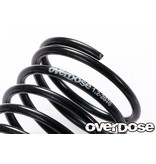 Overdose High Performance Twin Spring 1.2-2070 φ1.2, 7 coil, 20mm with Helper Spring / Color: Black (2pcs)