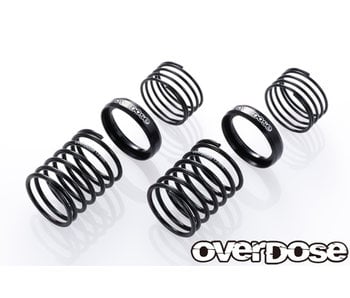 Overdose High Performance Twin Spring 1.2-2070 φ1.2, 7 coil, 20mm with Helper Spring / Black (2)