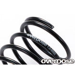 Overdose High Performance Twin Spring 1.2-2060 φ1.2, 6 coil, 20mm with Helper Spring / Color: Black (2pcs)