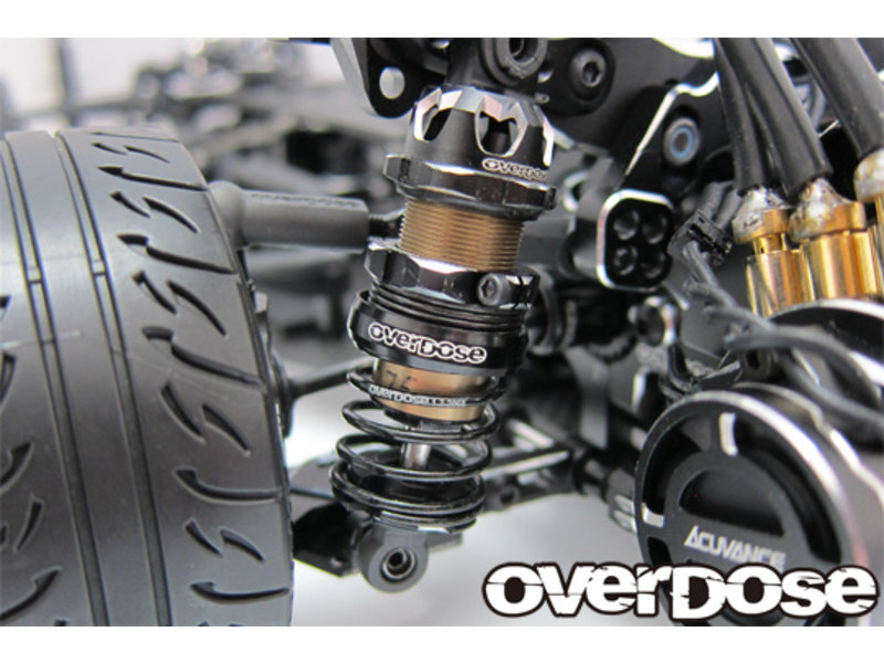 Overdose High Performance Twin Spring 1.2-2060 φ1.2, 6 coil, 20mm with Helper Spring / Color: Black (2pcs)