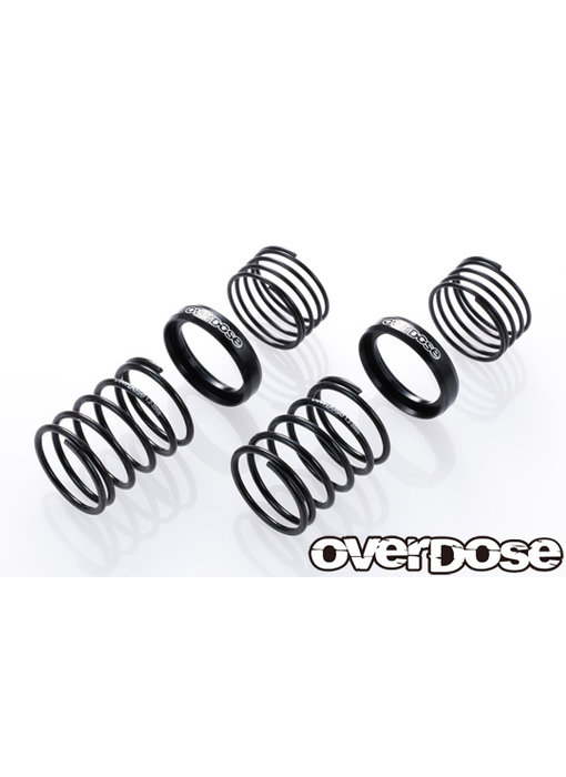 Overdose High Performance Twin Spring 1.2-2060 φ1.2, 6 coil, 20mm with Helper Spring / Black (2)