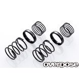 Overdose High Performance Twin Spring 1.2-2050 φ1.2, 5 coil, 20mm with Helper Spring / Color: Black (2pcs)