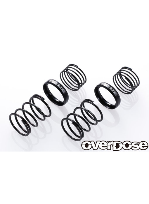 Overdose High Performance Twin Spring 1.2-2050 φ1.2, 5 coil, 20mm with Helper Spring / Black (2)