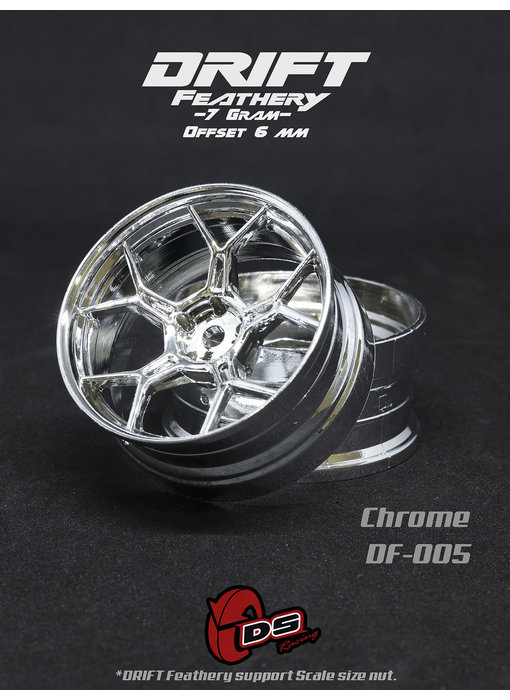 DS Racing DF 5Y Spoke Wheel (2) / Chrome / 6mm
