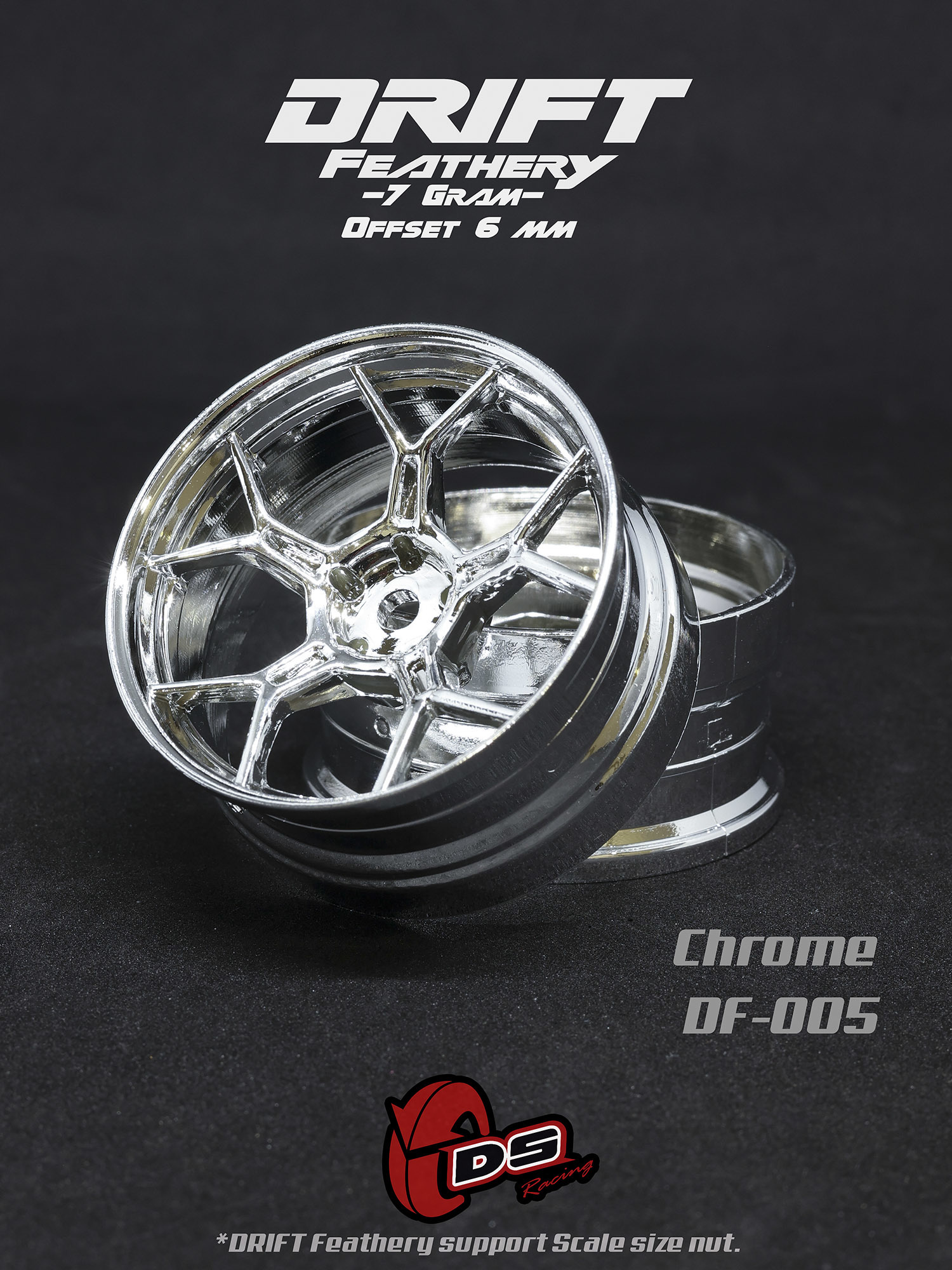 Drift Feathery 5Y Spoke Wheel - Chrome Drift Feathery 5Y Spoke Wheel - Chrome