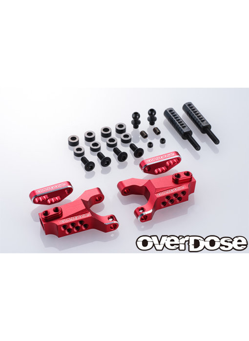 Overdose Adj. Alum. Front Suspension Arm Type-3  for OD / Red