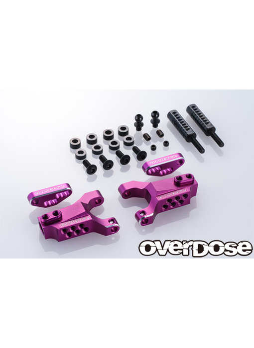 Overdose Adj. Alum. Front Suspension Arm Type-3  for OD / Purple